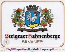 Weinetikett Silvaner - Steigraer Hahnenberge